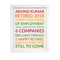 Colorful Retirement Add On Plaque to Hariyana