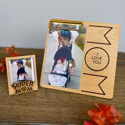 Exquisite Super Mom Personalized Pinewood Frames to India