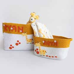 Elegant Cotton Rope Storage Basket Set to Kanyakumari