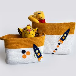 Designer Cotton Rope Baskets Set to Kanyakumari