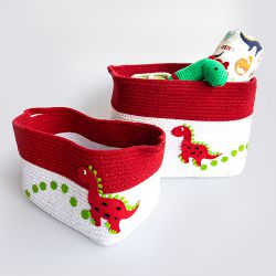 Stylish Cotton Rope Baskets Duo to Cooch Behar