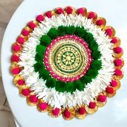 Exclusive Giant Rangoli Mat Gift to Kanyakumari