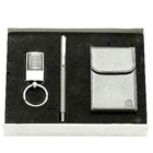 Amazing Steel Finish Key Ring, Pen and Visiting Card Holder to Alwaye