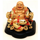 Exclusive Laughing Buddha Sitting on Dragon Chair to Cooch Behar