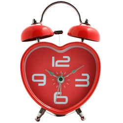 Retro-Style Red Heart Shaped Alarm Clock to Jarod