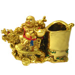 Feng-Shui Laughing Buddha Pen Stand for Revenue and Prosperity to Uravakonda