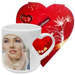 Elegant Personalized Coffee Mug with Homemade Chocolate to Muvattupuzha