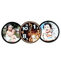Astonishing Personalized Table Clock with Twin Photo to Hariyana