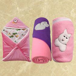 Remarkable Fleece Hooded Blanket for New Born Babies to Nagercoil