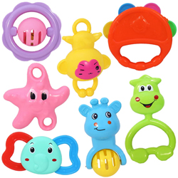Marvelous Toyshine Pack of 7 Rattle Set with Teathers for New Borns to Nagercoil