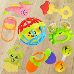 Colorful Rattles and Teethers Toys Set for Babies to Kanyakumari
