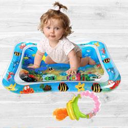 Exclusive Inflatable Water Tummy Time Playmat with Food Nibbler to Kanjikode