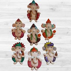 Magnificent Ganesh Fridge Magnet Set of 3 pcs to Hariyana