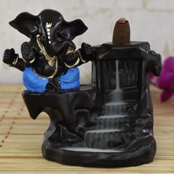 Wonderful Ganesha with Smoke Scented Backflow Cone Incense Holder to Wuyan