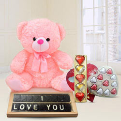 Tasty Basket of I Love You Chocolates Gift Hamper for a Romantic Moment to Ambattur