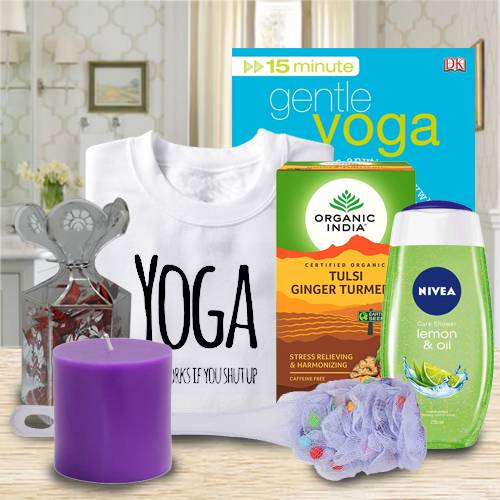 Amazing Gift Basket of Yoga, Tea and Essentials to Sivaganga