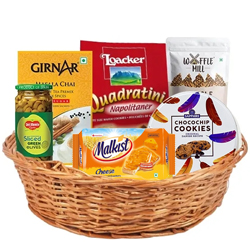 Marvelous Tea N Assorted Munchies Gift Basket to Cooch Behar