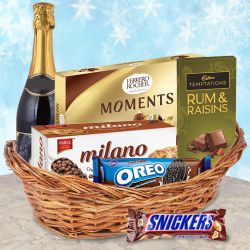 Thoughtful Decadence Gift Hamper with Fruit Wine to Sivaganga