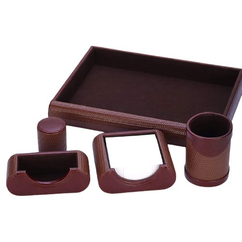 Leather Desktop Accessory Set 2 to Tirur