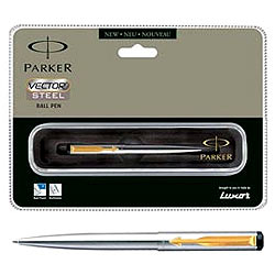 Lovely Parker Vector Stainless Steel Ball Pen to Sivaganga