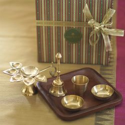Sacred Panchmukhi Pooja Set Gift Box to Cooch Behar