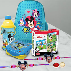 Trendy Mickey Rakhi with Kids Special Mickey Mouse Hamper to Andaman and Nicobar Islands