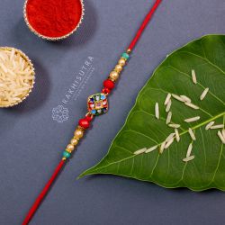 Premium Pearl N Kundan Rakhi for Brother