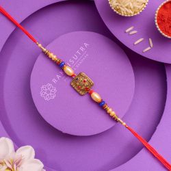 Premium Kundan N Beads Rakhi