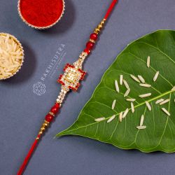 Beautiful Jewelled Swastik Rakhi