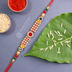 Beautifying Jewelled AD Rakhi