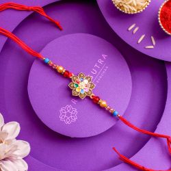 Charismatic Meenakari Floral Rakhi