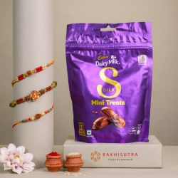 Divine Rakhi Set N Cadbury Mini Treats Combo