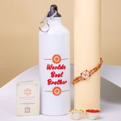 Sacred Swastik Rakhi N Bro Sipper Gift Set