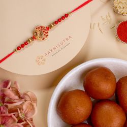 Designer Kundan Rakhi  N  Gulab Jamun Delight