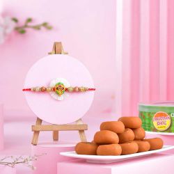 Premium Rakhi  N  Sweet Treats Combo