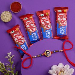 Elegant Rakhi and Kitkat Combo