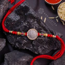 Heartfelt Premium American Diamond Rakhi Rakhi Gift