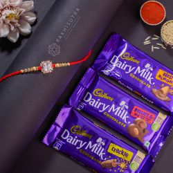 Traditional Kundan Rakhi  N  Chocolate Bliss