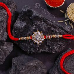 Festive Premium Amarican Diamond Rakhi Gift