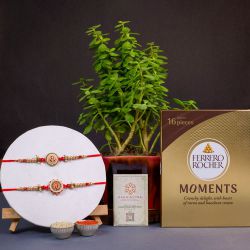 Spiritual Rakhi and Sweet Treats Gift Set