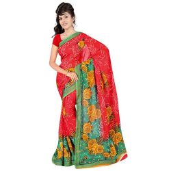 Designer Printed Georgette Saree from Suredeal Brand to Marmagao