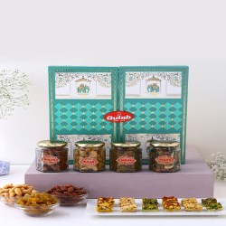 Assorted Nutty Treats with Mithai Gift Pack to Taran Taaran