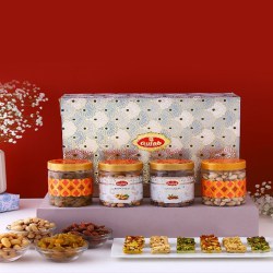 Delectable Dry Fruits with Assorted Sweets Gift Box to Kanjikode