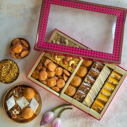 Tasty Assorted Sweets with Namkeen N Mathri from Kesar to Rajamundri