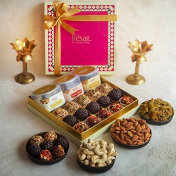 Amazing Assorted  Nuts N Laddoo Delight Box from Kesar to Kanjikode