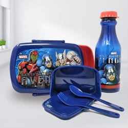Remarkable Marvel Avengers Tiffin Box n Bottle Combo	 to Cooch Behar