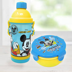 Mesmerizing Mickey Mouse Sipper Bottle n Tiffin Box Budget Combo to Cooch Behar