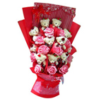 Wonderful Bouquet of Teddy N Roses  to Cooch Behar