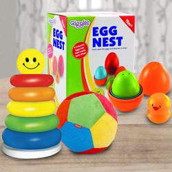 Amazing Stacking Ring with Soft Ball N Nesting Eggs for Kids to Rourkela