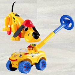 Marvelous Funskool Digger the Dog and Walk N Drive Truck to Cooch Behar